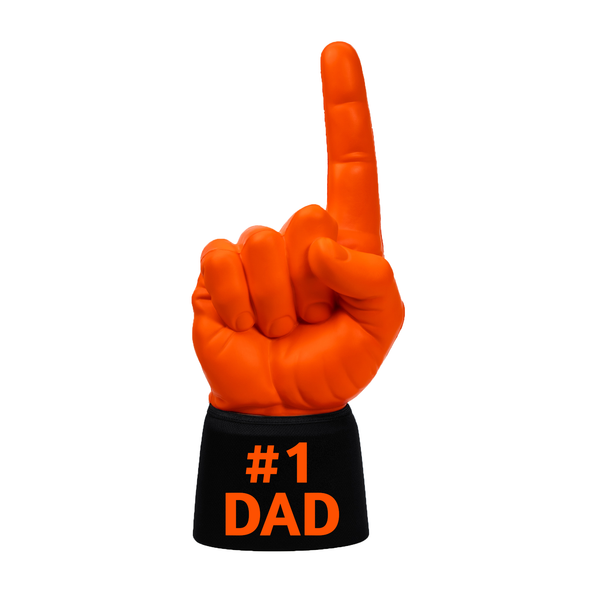 Orange and black #1 Dad RadHand foam finger