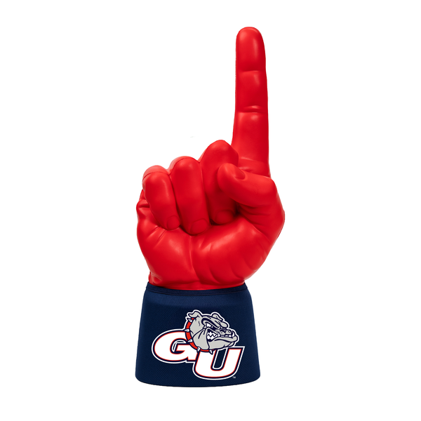 Gonzaga University RadHand Foam Finger with bright red hand and navy blue sleeve