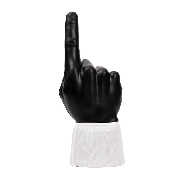 Back view of #1 Dad RadHand Foam Finger - Black & White