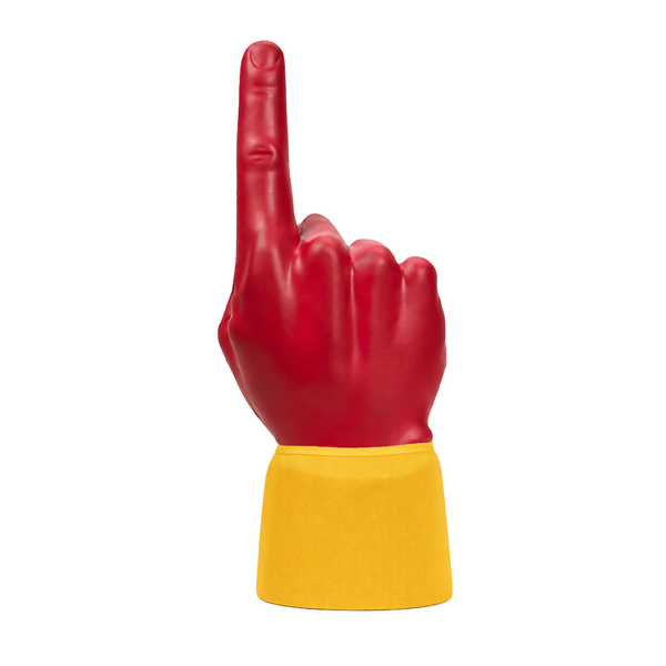 Back view of Iowa State University RadHand Foam Finger