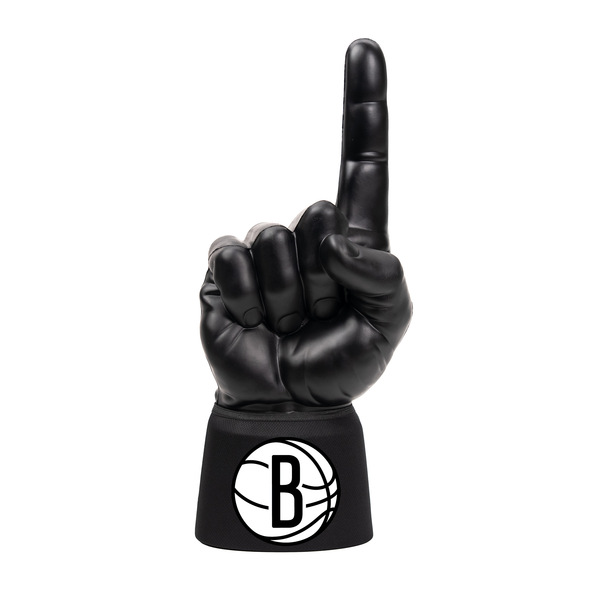 Brooklyn Nets RadHand Foam Finger with black hand and black sleeve