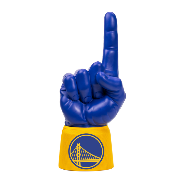 Golden State Warriors RadHand Foam Finger with royal blue hand and yellow sleeve