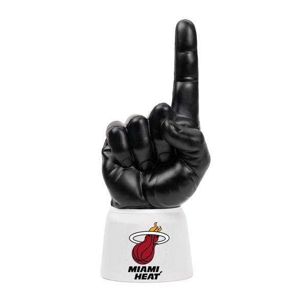 Miami Heat RadHand Foam Finger with black hand and white sleeve