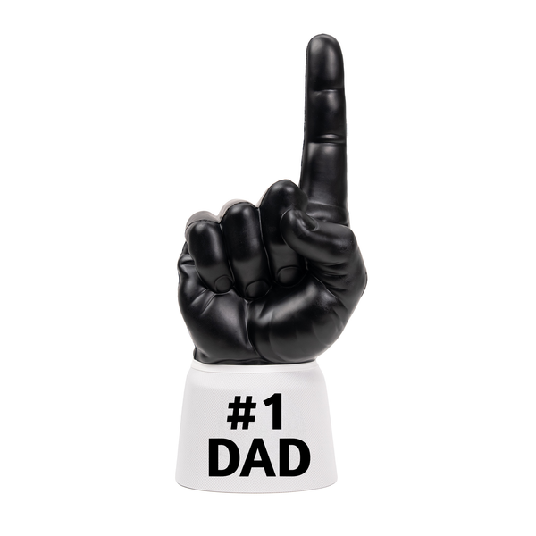 Black and white #1 Dad RadHand foam finger