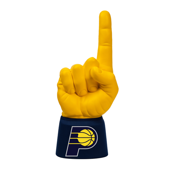 Indiana Pacers RadHand Foam Finger with yellow hand and navy blue sleeve