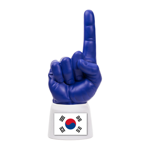 South Korea RadHand foam finger with royal blue hand and white sleeve