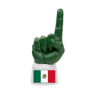 Mexico RadHand foam finger with dark green hand and white sleeve