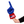 Fan wearing United States RadHand Foam Finger - Royal Blue & Red for international soccer match day