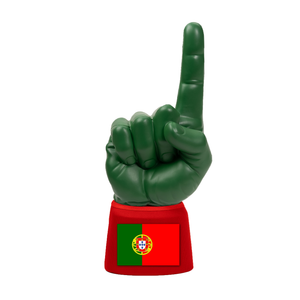 Portugal RadHand foam finger with dark green hand and red sleeve