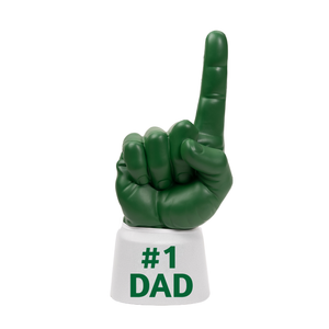 Dark green and white #1 Dad RadHand foam finger