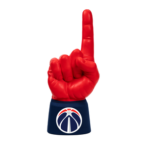 Washington Wizards RadHand Foam Finger with bright red hand and navy blue sleeve