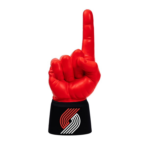 Portland Trail Blazers RadHand Foam Finger with bright red hand and black sleeve
