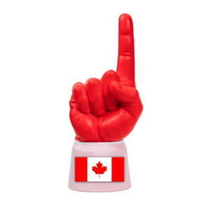 Canada RadHand foam finger with bright red hand and white sleeve