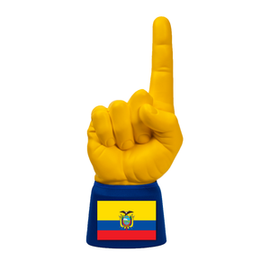 Ecuador RadHand foam finger with yellow hand and royal blue sleeve