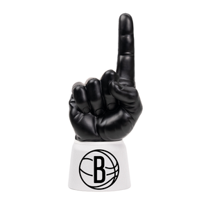 Brooklyn Nets RadHand Foam Finger with black hand and white sleeve