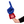 Fan wearing Detroit Pistons RadHand Foam Finger with blue hand for game day
