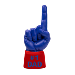 Royal blue and red #1 Dad RadHand foam finger