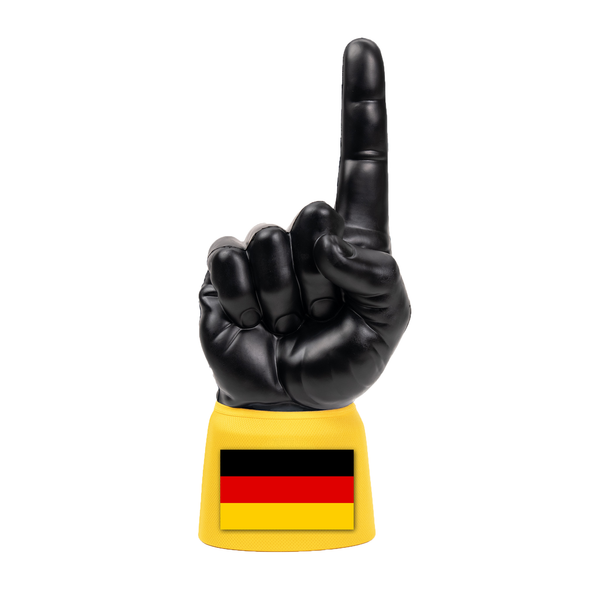 Germany RadHand foam finger with black hand and yellow sleeve