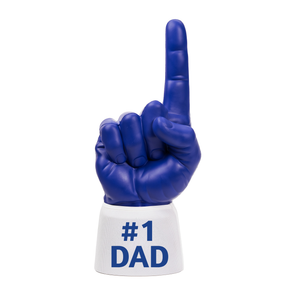 Royal blue and white #1 Dad RadHand foam finger