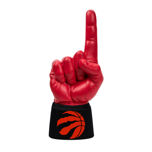 Toronto Raptors RadHand Foam Finger with dark red hand and black sleeve