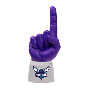 Charlotte Hornets RadHand Foam Finger with purple hand and grey sleeve