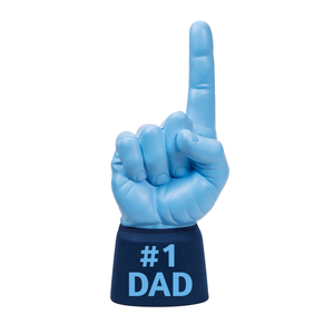 Light blue and navy #1 Dad RadHand foam finger