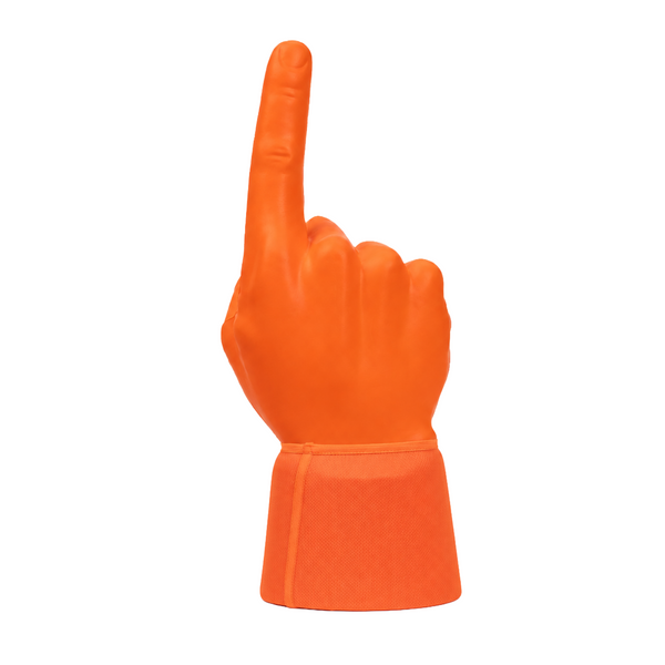 Back view of #1 Dad RadHand Foam Finger - Orange