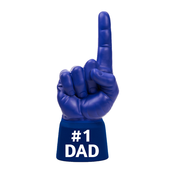 Royal blue #1 Dad RadHand foam finger