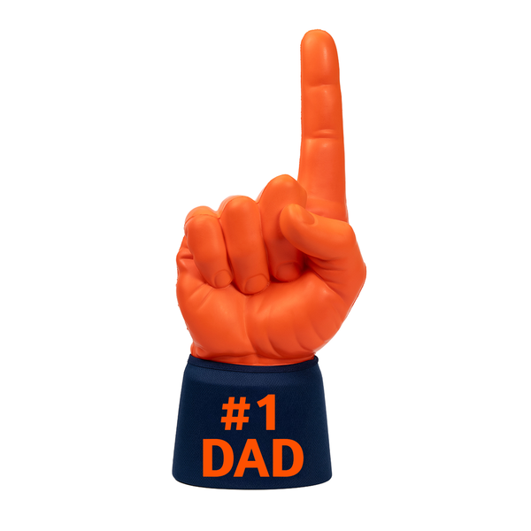 Orange and navy #1 Dad RadHand foam finger